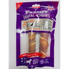 Freshy Ördek Kaplı Burgu Kemik Ödülü 18 cm 100 gr Doğal İçeriklerle Köpekler İçin Lezzetli
