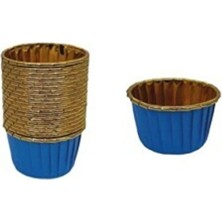 Empressco Mavi Renkli Muffin Kağıdı ve Kalıbı - 20 Adet, ÇAP7CM, H4CM