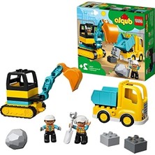 Bella Vista LEGO Duplo Inşaat Kamyon ve Paletli Kazıcı 10931-2 Yaş ve Üzeri Çocuklar Için Kazıcı ve Damperli Kamyon Içeren Eğitici Yapım Seti (20 Parça)