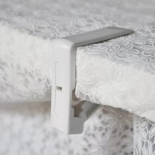 Bella Vista Yaylı Mandallı Plastik Masa Örtüsü Tutucu, Kayma Önleyici Kıskaç