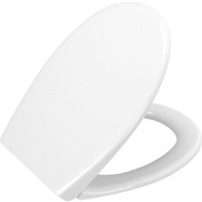 VitrA S10 Klozet Kapağı 84-003-009, Yavaş Kapanır, Duroplast, Sandviç Tip, Metal Menteşeli,