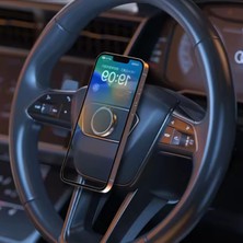 X-Level Direksiyon Manyetik Telefon Tutucu, 360° Dönebilir, Araç Içi Masa Üstü Montaj, Tüm Akıllı