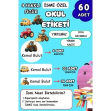 Birikiyedi Okul Etiketi Kalem Defter Etiketi Özel Isim Yazılabilen Etiket 60 Adet Işçi Arabalar