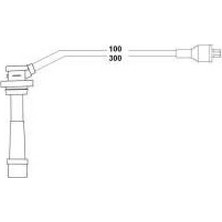 HELLUX Mixdepo Buji Kablosu Suzuki Grand Vitara 1.6l G16B SQ416 3 Kapı 04-05 Kısa Pipo / Super Carry 1.3l G13B Ga 413 99- - 2 Kablolu Set