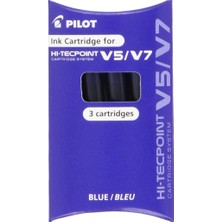 Pilot V7 Kartuşlu Yedek 3'lü,mavi