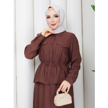 Pamuk Butik Kadın Etekli Ikili Çilek Takım -PMK563