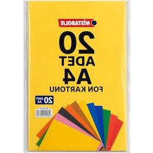 Bella Vista A4 Renkli Fon Kartonu 23X34 Boyutunda 10 Renkli Set (2'li Paket)