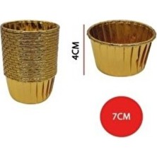 Empressco Altın Renk Muffin Kağıdı 20'li, 7cm Çap, 4cm Yükseklik, Şık ve Dayanıklı