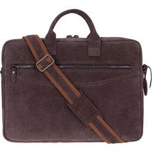 BloominBag Mocha Still Hakiki Süet Deri 15-16 Inç Macbook/laptop Çantası