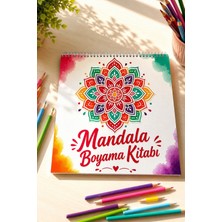Birikiyedi Mandala Boyama Kitabı/mandala Coloring Book–20 GÖRSEL-21X21 ,spiralli, Stres Azaltıcı