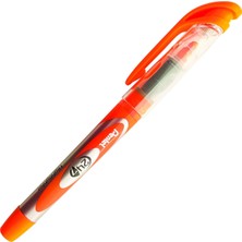Pentel Highlighter Likit Mürekkepli, Şeffaf Gövdeli Fosforlu Kalem, Turuncu