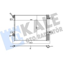Kale Mixdepo Klima Radyatörü Kondansatörü Opel Grandland P5008 16- P3008 16- P308 14-C4 13- 1.5-1.6-2.0 Bluehdi 1.2-16 Xht Puretech Al/brz 533X430.1X12