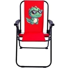 Bella Vista Baby Dinazor 2-6 Yaş Lüx Çocuk Piknik Sandalyesi-Ni Kamp Sandalyesi-Kırzı