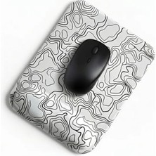 Bella Vista Ergonomik Bilek Destekli Mouse Pad, Beyaz Desenli Tasarım