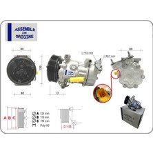 Gua Mixdepo Klima Kompresörü Peugeot P206 01- P1007 05- Partner 96-15 Bipper 08- Citroen C2 03-10 C3 02-10 Nemo 08- Berlingo 96-15 Xsara 99-11 1.1-1.4-1.6 Fiorino 1.4 Mini R56-R59-R60