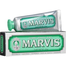 Marvis Classic Strong Mint Diş Macunu 25 ml Nane Aromalı Ağız Bakımı için Güçlü Formül