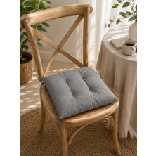 Yuvina 6'lı Sandalye Minderi 40X40 cm – Yumuşak Dolgulu, Yıkanabilir, Bağcıklı, Mutfak, Balkon, Bahçe ve Yemek Odası Için  Telasız - kırpıntı sünger