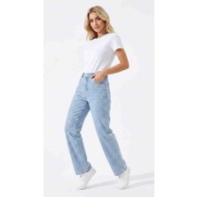 Blue Da Kadın Taşlı Kot Pantolon