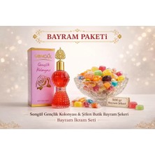 Karia Songül Gençlik Kolonyası ve 500 gr Bayram Şekeri Paketi | Bayram İkram Seti