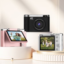 Azurtech Öğrenciler Sınır Ötesi Kullanım Için Flip Ekran Ccd Sensör Selfie Kamera ile Yüksek Çözünürlüklü 4K Dijital Kamera