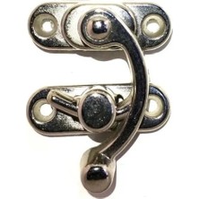 Herşey Trend Yay Gözü, Ahşap Kutu Klipsi - Küçük 28X33 Mm, Nikel 1 Adet
