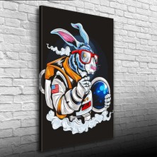 İşsevenler Pop Art Tarzı Astranot Tavşan Kanvas Tablo 50 x 70