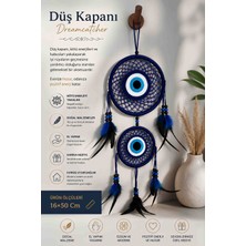 Wolawood Düş Kapanı Dreamcatcher Bohem Makrome Tüylü, Duvar Süsü El Yapımı Dekoratif Ofis, Oda, Ev Dekoru Hediyelik 16×50 cm