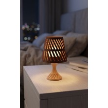 J&K Dizayn Modern Spiral Desenli Mini Gece Lambası - LED Mumlu Başucu Lambası 13X8 cm