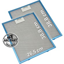 ARC-PART Davlumbaz Filtresi 26,5 x 38,8 cm Bosch Siemens Hotpoint Için Kullanıma Uygun
