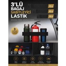 Ankaflex Çok Amaçlı Araç Bagajı Sıkıştırma Kayışları 3’lü 30-40-50CM Boyutlarında Elastik Eşya Sıkıştırma Lastikleri