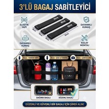 Ankaflex 3 Lü Çok Amaçlı Cırtlı Oto Bagaj Sabitleme Aparatı Elastik Sıkıştırma Lastik Kayışı 30-40-50CM