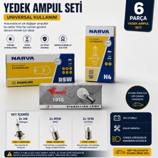 Carvorio 6 Parça H4 Yedek Ampul Seti | 2 Adet H4 + 2 Adet R5W + 2 Adet 1016 (21/5W) Araç Ampul Seti 12V