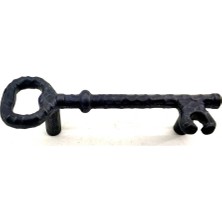 Herşey Trend Antika Tarz Dekoratif Pirinç Anahtar Şeklinde Kapı Çekme Kolu, Mobilya, Sandık, Kutu Kulbu - 96MM, Oksit