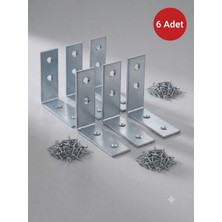 Karapolat Yapı Mobilya Eşya Dolap Deprem Sabitleyici L Demir Köşebent Bağlantı Aparatı 55X55X15MM 6 Adet