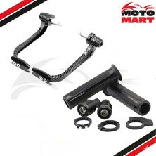 Motomart+ Kuba Sniper 50 Elcik ve Manet Koruma SET-SIYAH-MA27485