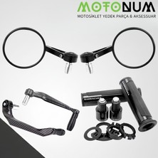 MOTONUM Csn Moto Sniper Modifiye Seti-Siyah-Yuvarlak Gidon AYNA-MD08645