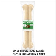 Miçiko 27-28 cm Büyük Irklar Için Beyaz Press Çiğneme Kemiği 1 Adet