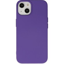 Kuhi Mey Ithalat®  iPhone 14 Plus Kılıf Nano Içi Kadife Silikon - Mor