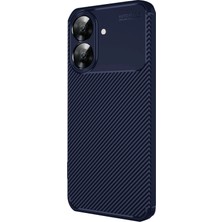 Kuhi Mey Ithalat®  Realme Note 60 Kılıf Auto Focus Karbon Kapak - Lacivert