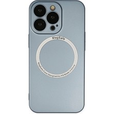 Kuhi Mey Ithalat®  iPhone 13 Pro Kılıf Jack Magneticsafe Lens Silikon - Sierra Blue
