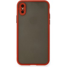 Kuhi Mey Ithalat®  iPhone x Kılıf Montreal Silikon Kapak - Kırmızı