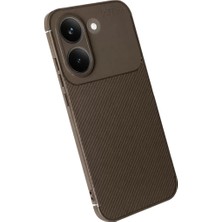 Kuhi Mey Ithalat®   Poco X8 Pro Auto Focus Karbon Kapak - Kahverengi
