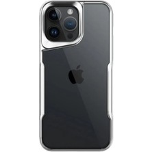Kuhi Mey Ithalat®  iPhone 16 Pro Kılıf Boyi Silikon Kapak - Gümüş