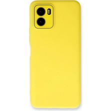 Kuhi Mey Ithalat®  Vivo Y15S Kılıf Lansman Glass Kapak - Sarı