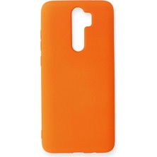 Kuhi Mey Ithalat®   Redmi Note 8 Pro Kılıf Nano Içi Kadife Silikon - Turuncu
