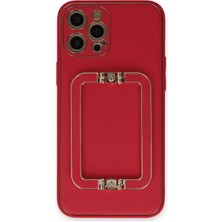 Kuhi Mey Ithalat®  iPhone 12 Pro Kılıf Coco Elit Kapak - Kırmızı