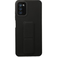 Kuhi Mey Ithalat®  Samsung Galaxy A03S Kılıf Mega Standlı Silikon - Siyah