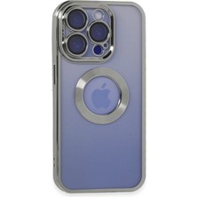 Kuhi Mey Ithalat®  iPhone 15 Pro Max Kılıf Slot Silikon - Gümüş