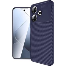 Kuhi Mey Ithalat®   Redmi 13 4g Kılıf Auto Focus Karbon Kapak - Lacivert