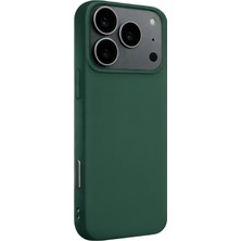 Kuhi Mey Ithalat®   iPhone 17 Pro Max Nano Içi Kadife Silikon - Koyu Yeşil